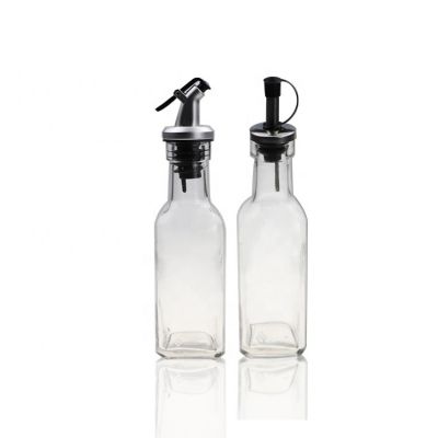 Stocked 150ml Transparent Square Camellia Colza Linseed Sesame Benne Walnut Edible Oil Glass Bottle 