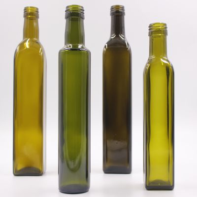In stocked 100ml 125ml 250ml 375ml 500ml 750ml 1000ml square round dark green cooking olive oil glass bottle 