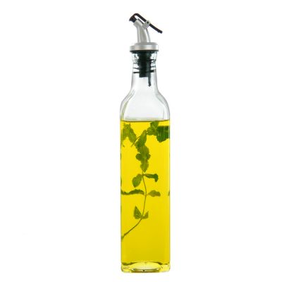 250ml 500ml 750ml Cooking olive oil spray bottle with metal nozzle , empty glass bottle for olive oil pourer 