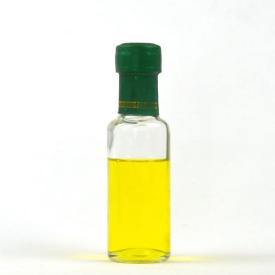 Wholesale clear glass mini glass bottle for olive oil with plastic lid 
