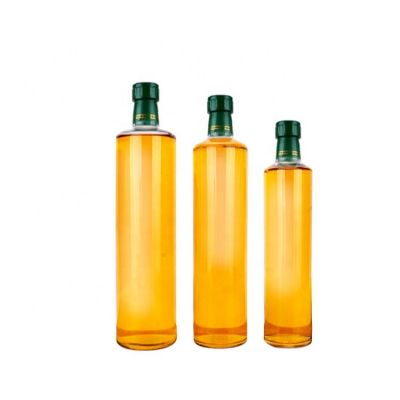 Custom Logo 250ml 300ml 500ml 750ml clear amber oud oil bottle circle 375ml 500ml 750ml green glass olive oil bottle 
