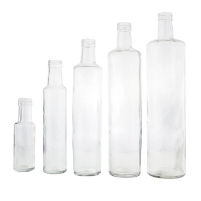 Wholesale Round 100 ML 250 ML 500 ML 750 ML 1000 ML Cooking Oil Glass Bottle For Olive Oil With Aluminum Screw Cap 