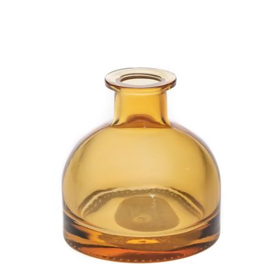 Light Orange Perfume Bottle 50ml Empty Aroma Reed Diffuser Glass Bottle 