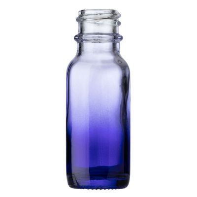 0.5 oz Clear Purple Gradient Glass Boston Round Bottle 