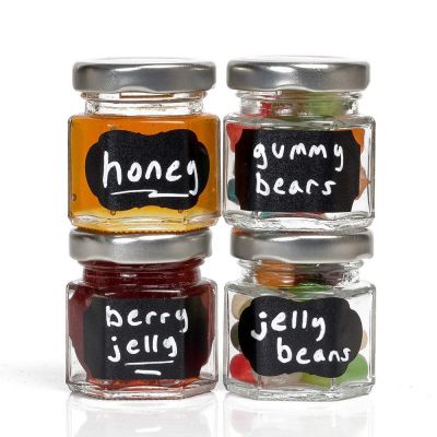 Mini Hexagon Glass Jars for Jam Honey Wedding Favors Shower Favors Baby Foods DIY Magnetic Spice Jars 