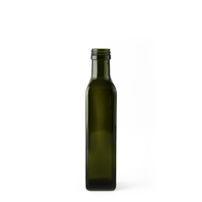 250ML small capacity dark green olive oil glass bottle