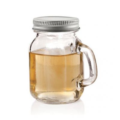 mini 4oz Jar mug shot glass mason jar with handle and lid 