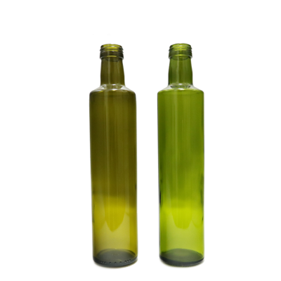 Manufacture-customized Round /square dark green olive oil bottle cooking oil glass empty bottle 500ml