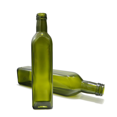 China supplier best square 500ml oil glass bottle with screw cap