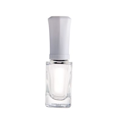 Stocked Premium Custom Made Clear Square 10ml Nail Polish Bottle with Brush 