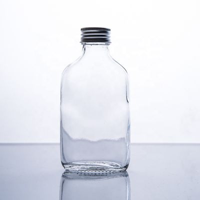 Innovative Products 2020 Eco Friendly Clear Frosted Square Botellas De Vidrio Bubble Tea Juice Bottle Drink Bottle 