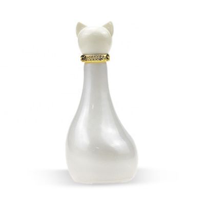 High End White Coating Cat Shaped Perfume Glass Bottle 50ml Egyptian Perfume Bottles Wholesale 