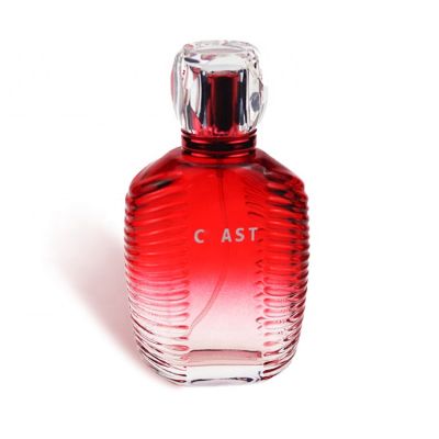 100ml Striped Round Flat Square Fancy Romantic Women's Perfume Glass Bottle 
