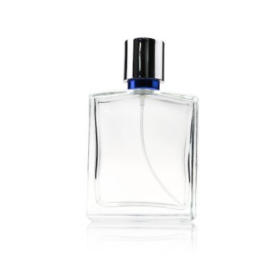 2020 new inventions 80ml Clear square glass perfume bottle with spray 