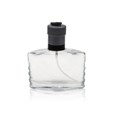 Hot Sale 100ml Flat Square Round Shoulder Custom Pump Glass Perfume Spray Bottle 