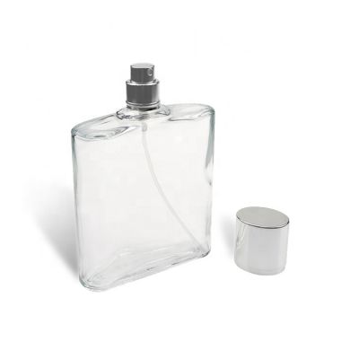 100ml Crystal Clear Flat Square Shape Perfume Bottle Perfume Spray Bottles for Perfume 
