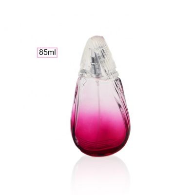 High Quality 85ml Gradient Pink Perfume Spray Glass Bottle Shaped Like Sunflower Seeds 