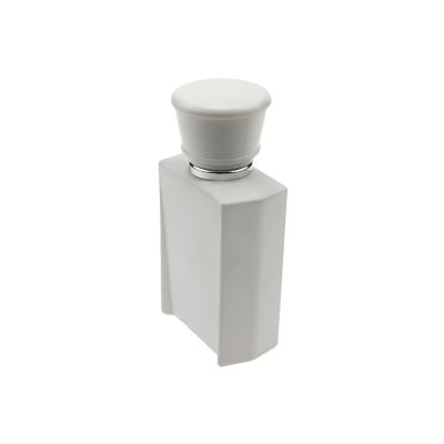 Square Shape White Perfume Cosmetic with Spray Pump Glass Bottle 30ml
