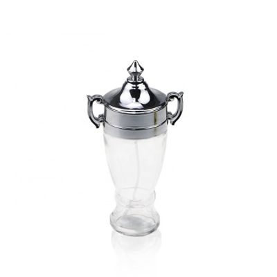 55ml Shiny Silver Slim Trophy Shape Empty Perfume Spray Bottle 