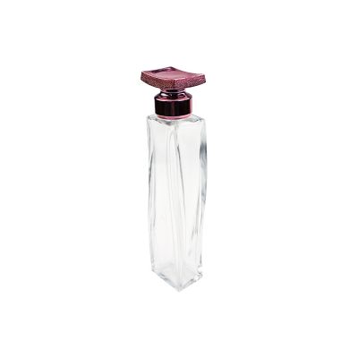 Elegant Modern design 80ml Rectangle Parfum Glass Bottle 