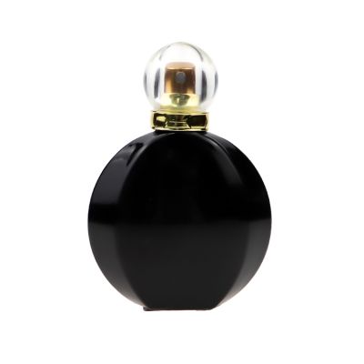 Oblate 30ml black perfume bottle glass 