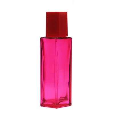 100ml Wholesale high quality rectangle shape glass perfume bottle 