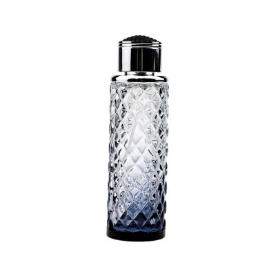 Best Quality Transparent Round 100ml Perfume Empty Glass Bottle Square With emboss surfuce 