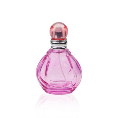 Wholesale 100ml Pink Oval Flat Luxury Perfume Glass Spray Bottle for lady
