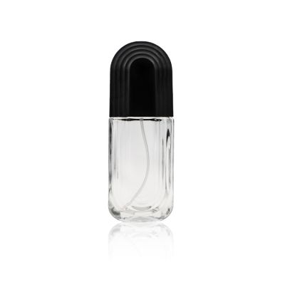 Wavy rectangular perfume glass bottle 100ml 