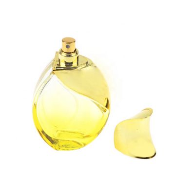 Unique Thumb-shaped Golden Empty Atomizer Spray Glass Perfume Bottle100 ml 
