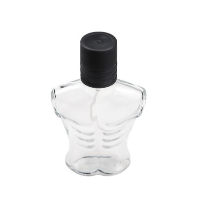 2020 new design human body shape perfume clear 50ml glass bottles with crimp 