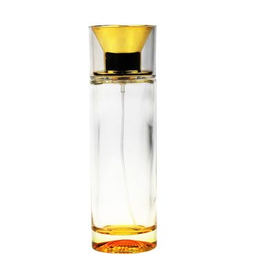 Factory Wholesale High Quality Design 100 ml Empty Spray Glass Perfume Bottle with Metal Cap 
