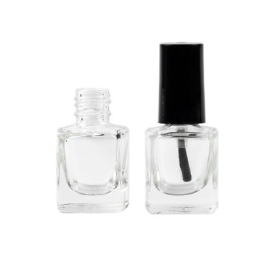 5ml Empty Nail Polish Bottle with Brush Inside Square Clear Nail Polish Container Bottles 