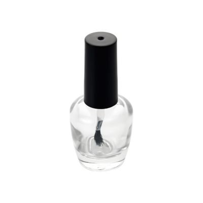 13ml Empty glass nail polish bottle with cap and brush clear cone shape nail polish bottles 