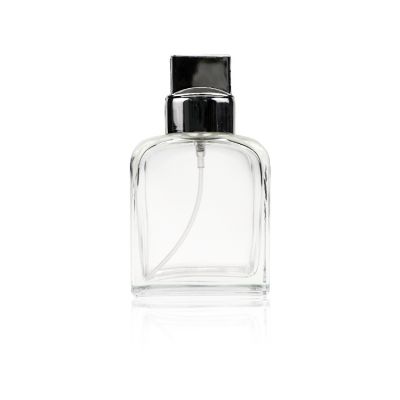 100ml Competitive price clear perfume glass bottle with cap lid 