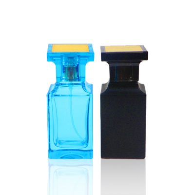 55ml Cosmetic Packaging Luxury Cosmetics Containers And Packaging Unique Square Glass Perfume Bottle