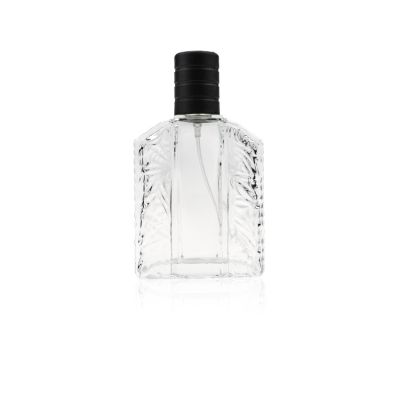 Free sample 90ml rectangle perfume diffuser bottle glass 