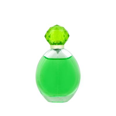 50ML Green crystal cap glass perfume spray bottle atomizer 