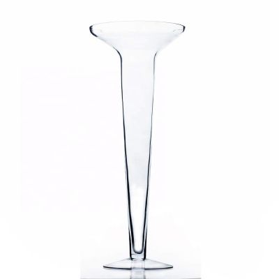 wholesale clear tall trumpet glass vase wedding centerpieces 