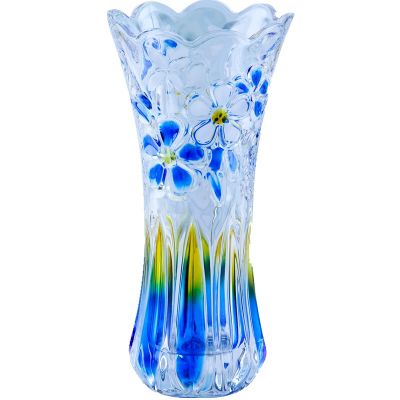 Exquisite colored glass flower vases crystal round bling glass vase