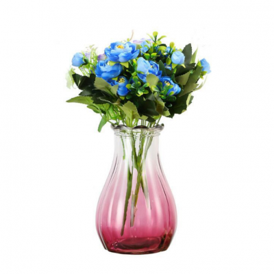 Customized Mini luxury acrylic nordic round small glass Desktop vase flower vases for home decor 