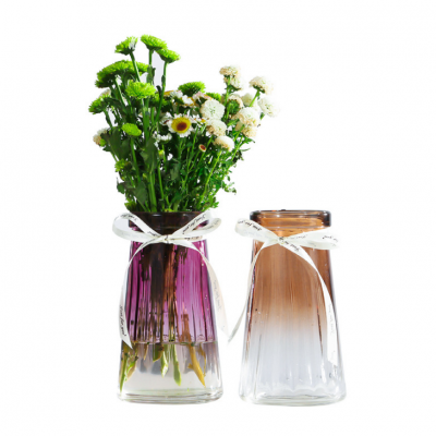 wholesale acrylic nordic round small Mini luxury glass vase flower vases for home decor 