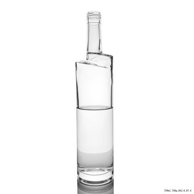 Factory Price Custom Glass Vodka Liquor Bottle 750ml 