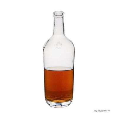 OEM ODM Super Flint Glass 700ml Gin Bottle With Embossed Custom Label