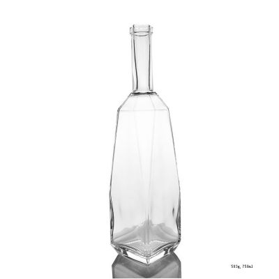 China Factory 750 ml Empty Gin Bottle Liquor Vodka Glass Bottle for Sale 