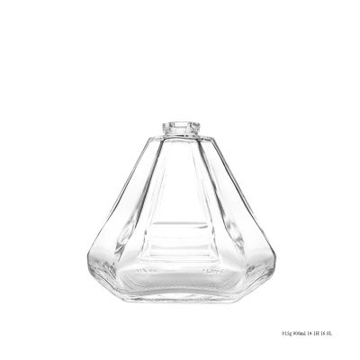 Different Capacity Unique Shaped 1000 ml Glass Bottle With Cork 