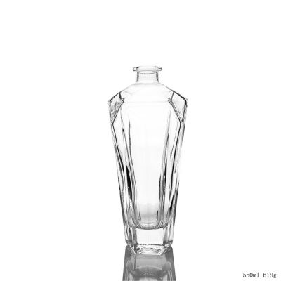 Factory Price 550ml Custom Fancy Liquor Glass Bottle Wholesale 