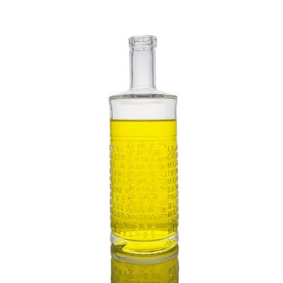 Super Flint Exotic 700ml Liquor Clear Glass Bottle with Custom Logo 