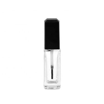 rectangle square empty transparent 5ml 6ml 7ml glass nail polish bottle wholesale