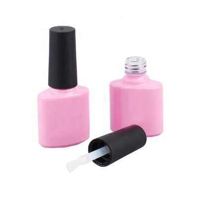 Factory price custom empty pink remover glass nail polish bottle
